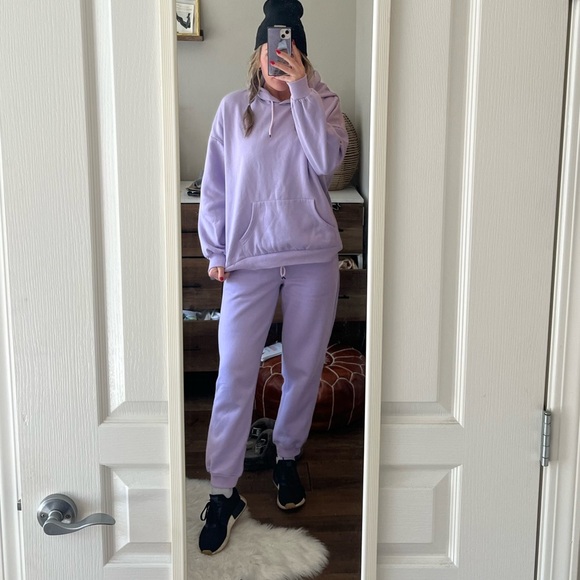 Purple matching sweat set jogger pants - Picture 2 of 4